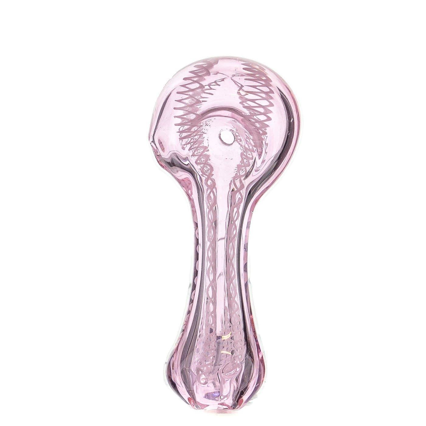 Fumed Pink Glass Spoon