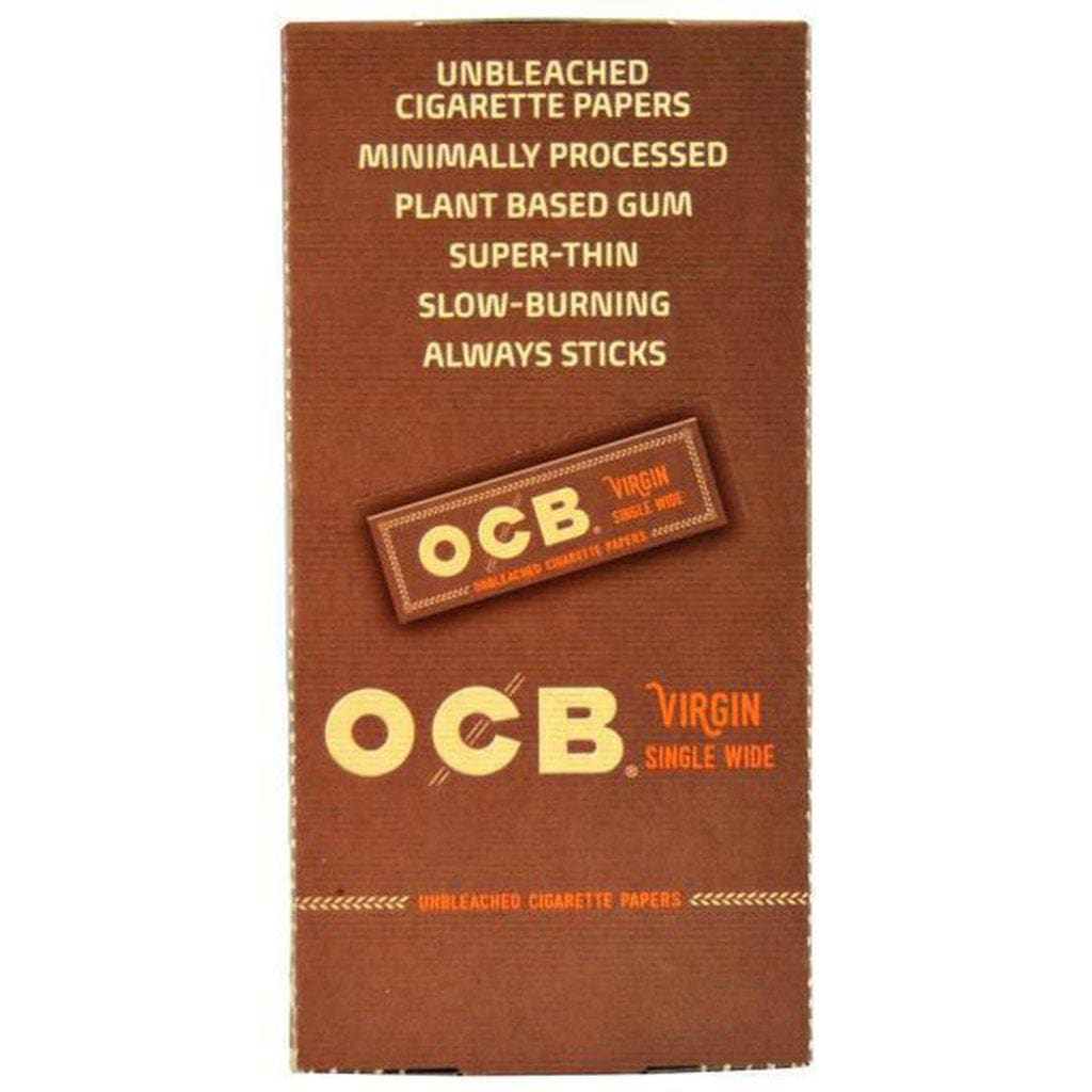 Ocb Virgin Single Wide Unbleached Cigarette Papers. 24 