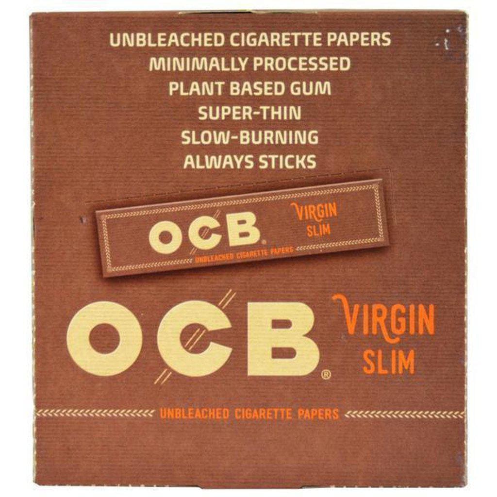 Ocb Virgin Slim Unbleached Cigarette Papers. 24 Booklets