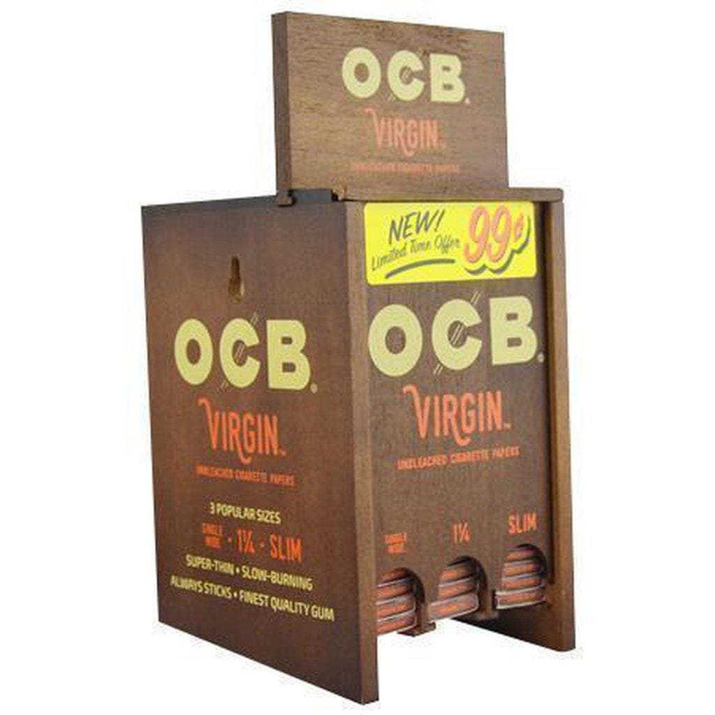 Ocb Virgin Unbleached Rolling Papers - Display Box: 3 Sizes/