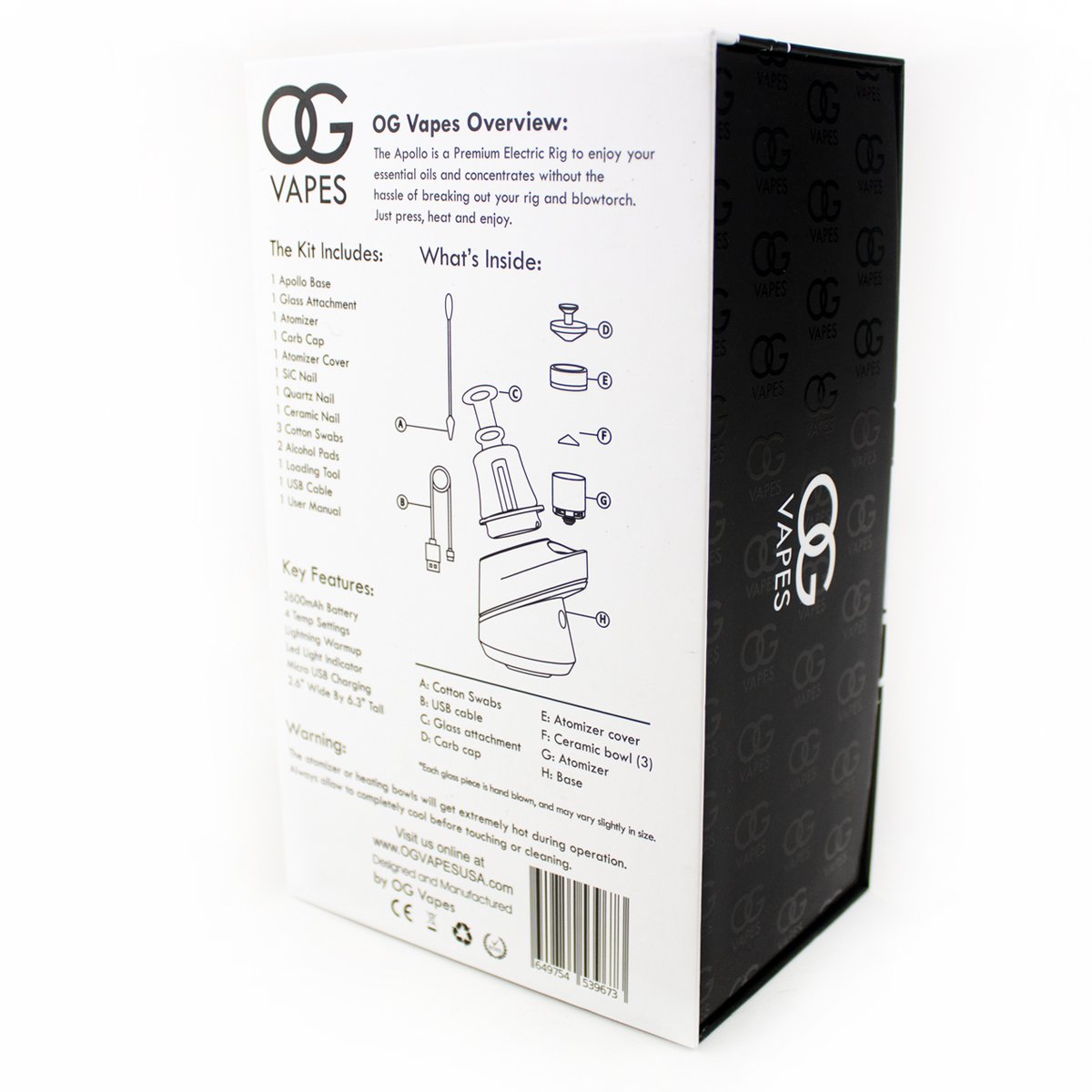 Equipo de dab electrónico OG Vapes Apollo