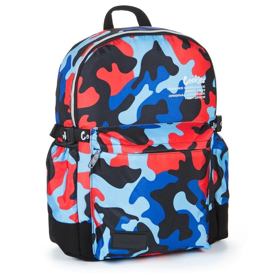 NWT Cookies SF Smell Proof Off The Grid Backpack Blue Camo