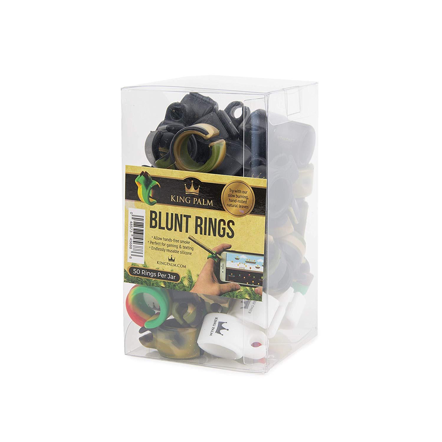 King Palm Silicone Blunt Ring Display - 50ct