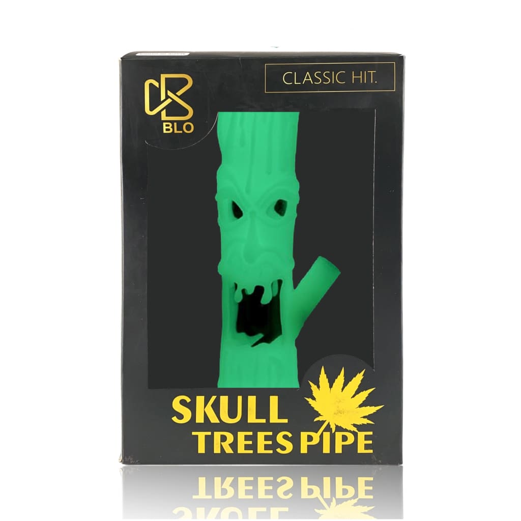 Bong de silicona Skull Tree que brilla en la oscuridad